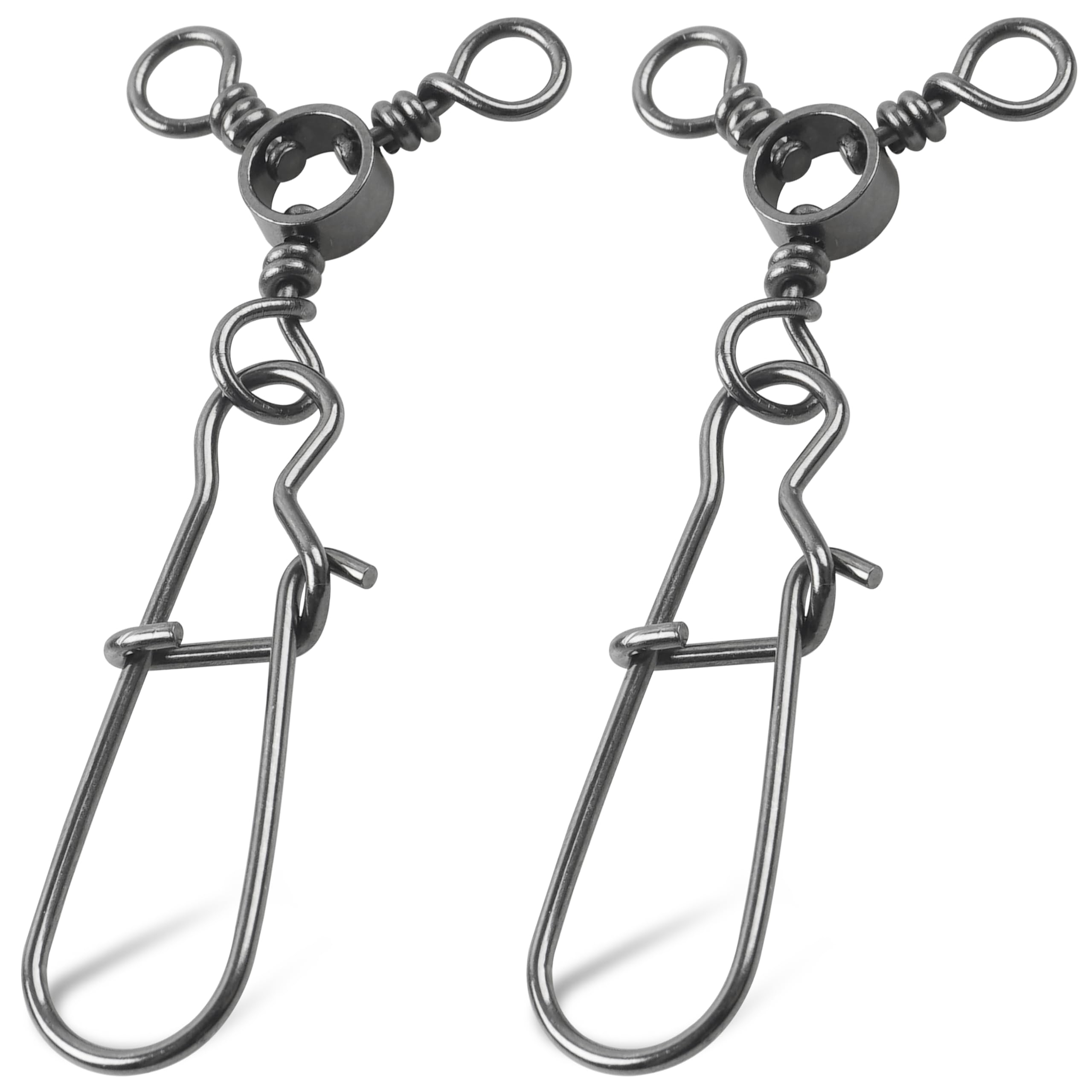 Close up of SILANON 3 Way Swivel Snaps in stainless steel finish