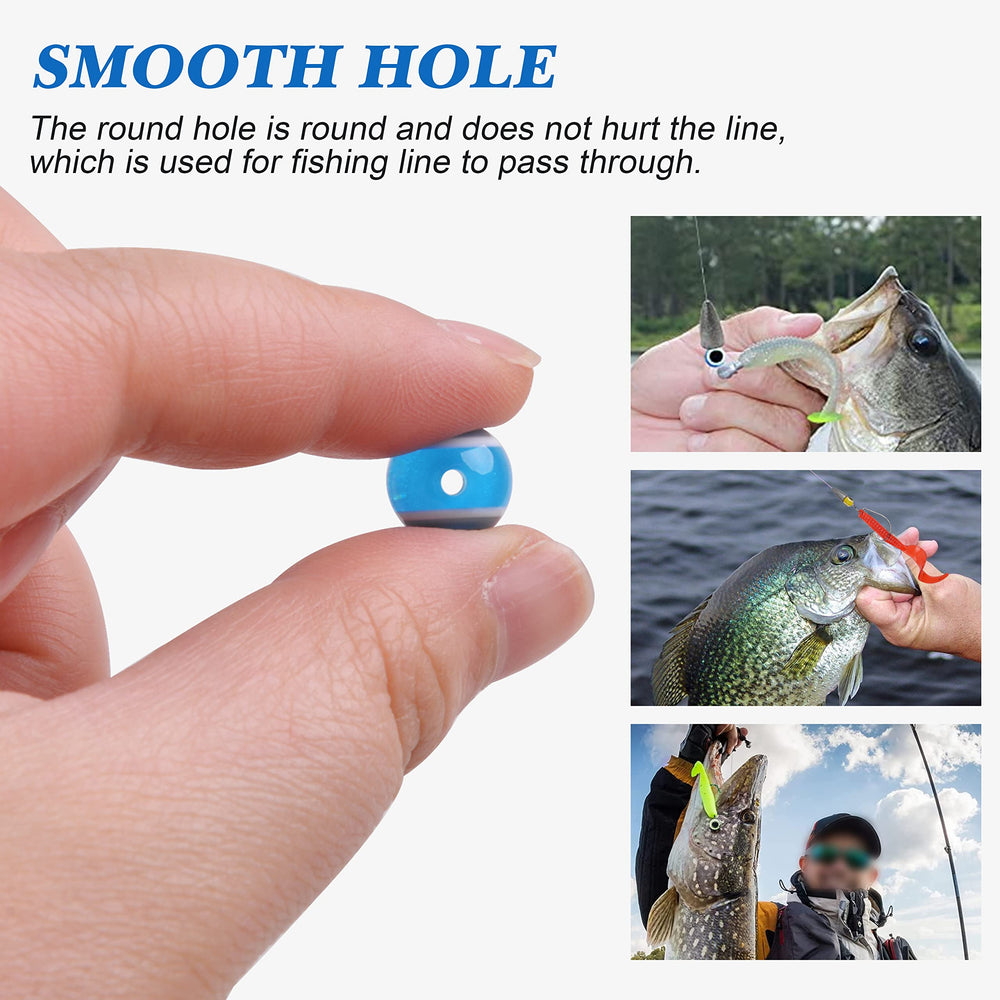 Colorful assortment of SILANON fishing eye beads