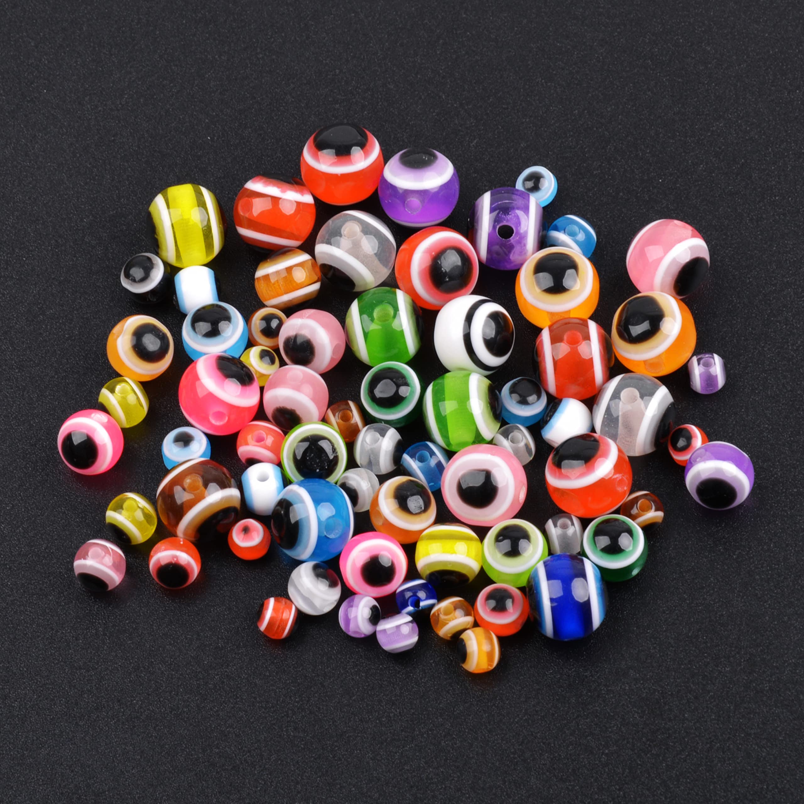 Fishing eye beads shown on a rig for lure attraction