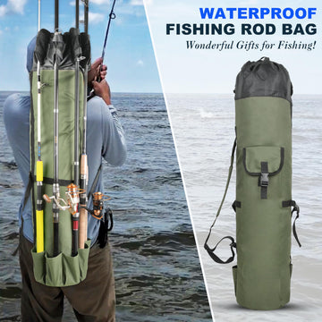 Bag dimensions and waterproof material close-up