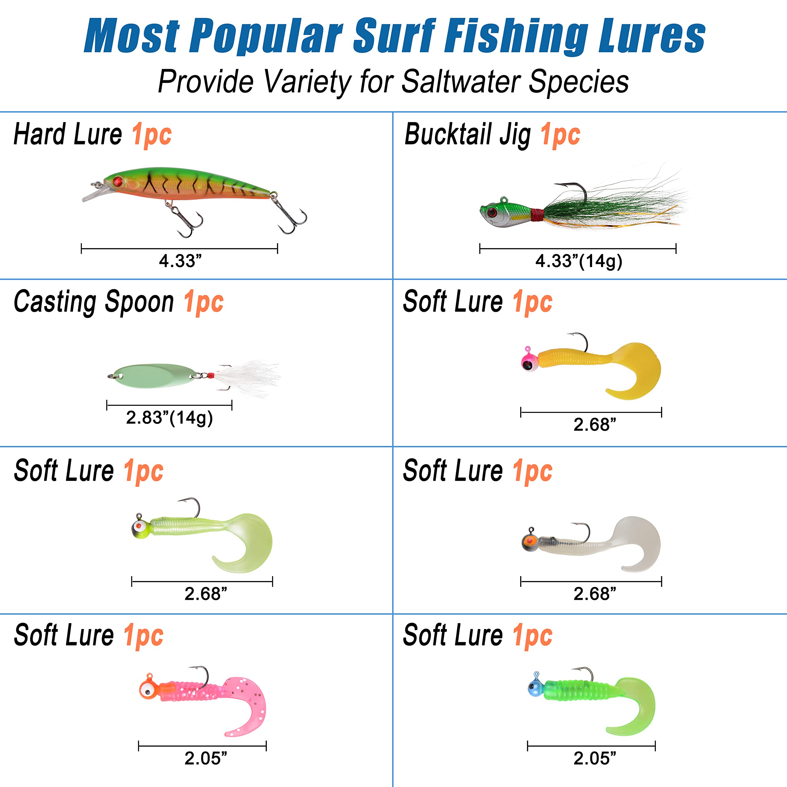 SILANON saltwater lures selection with varied options for different bite conditions