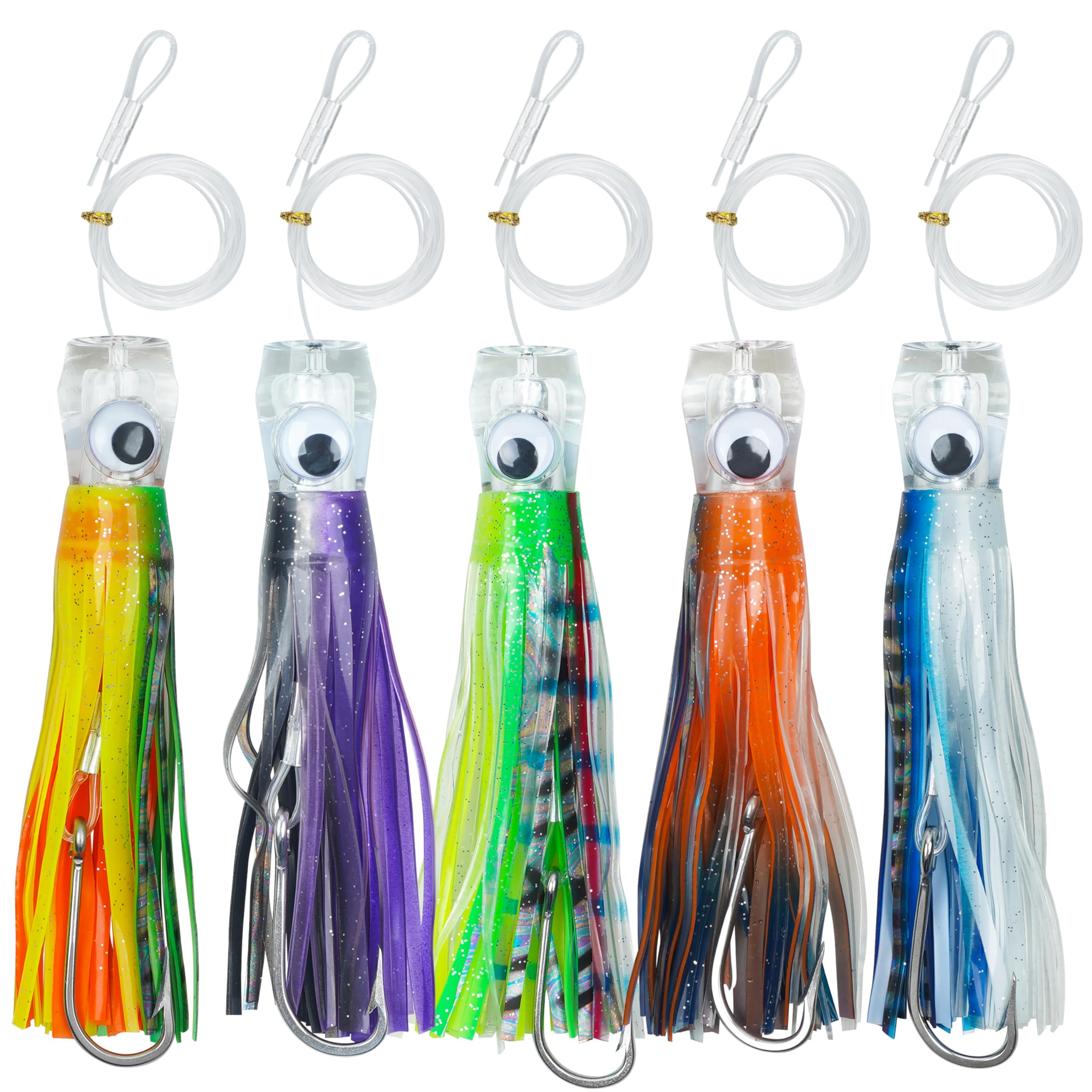 SILANON trolling lures 6in crystal head for lifelike water action
