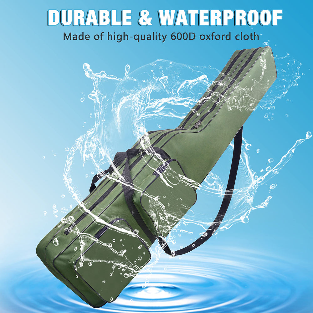 Exterior pockets on SILANON fishing rod case