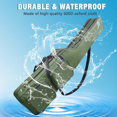 Exterior pockets on SILANON fishing rod case