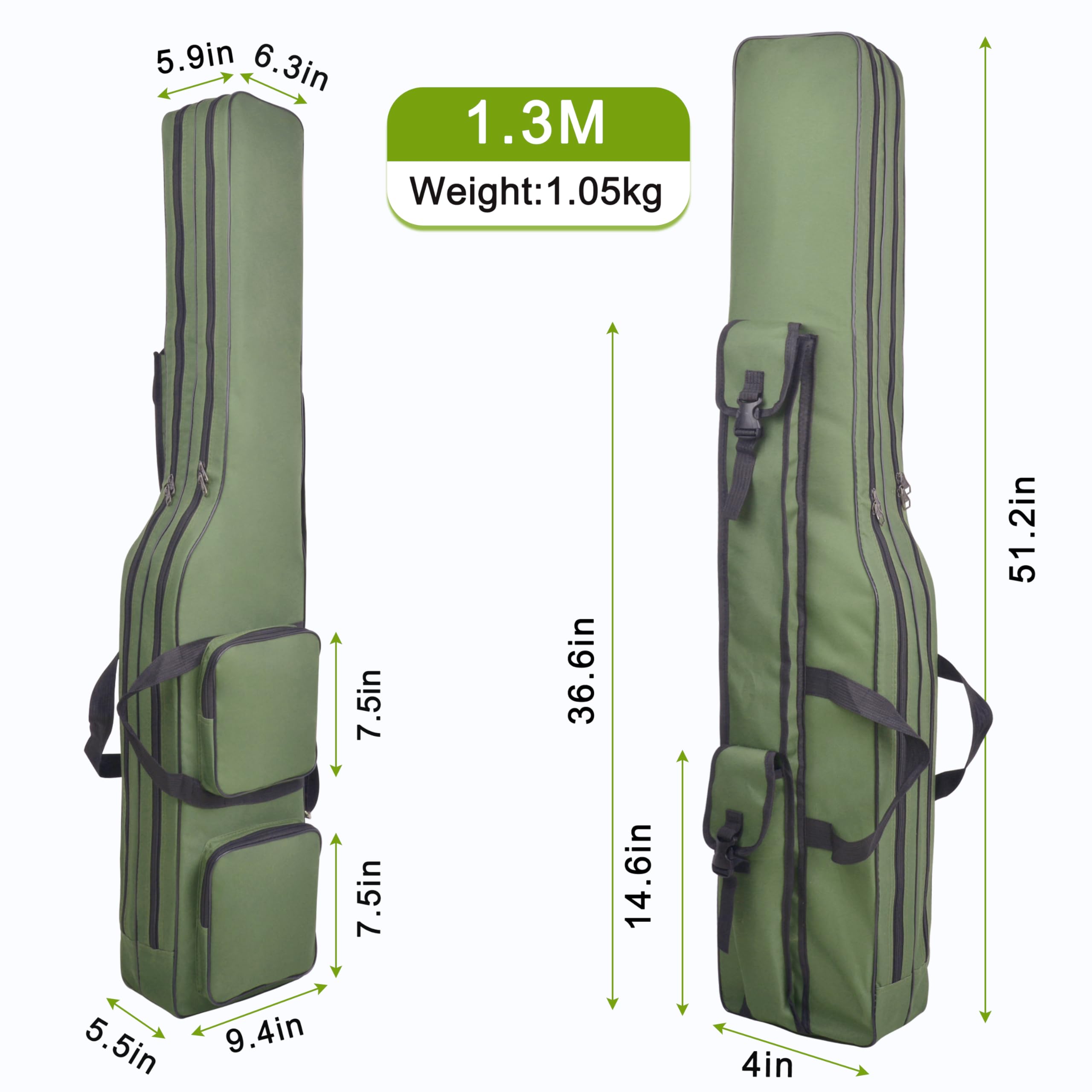 Inner waterproof lining of SILANON fishing rod case