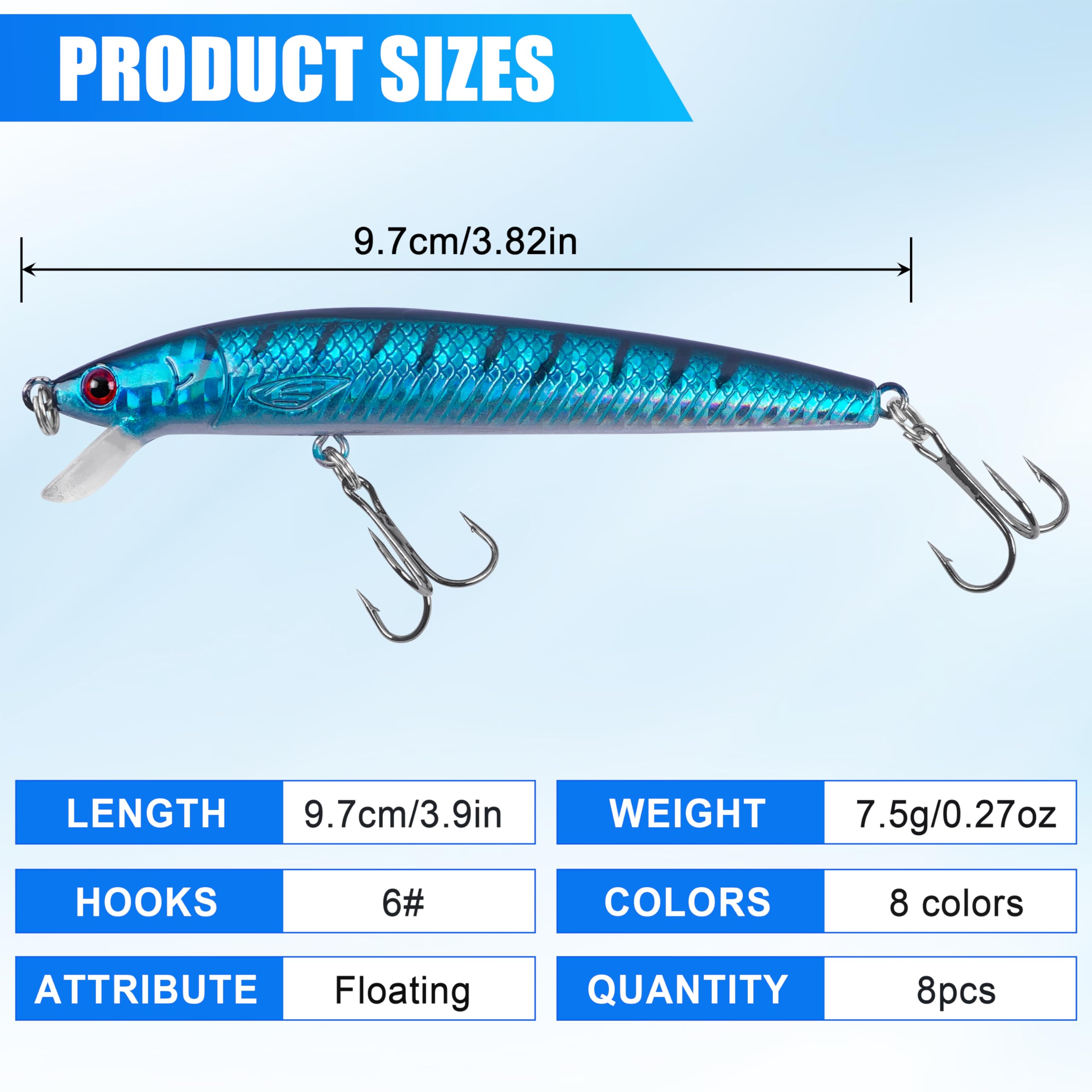 Jerkbait lure in water showing lifelike wobble
