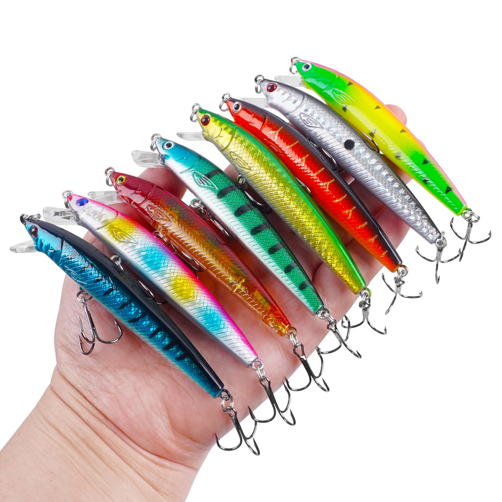 Bass fishing with suspending jerkbait lure in action