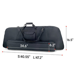 Silfrae bow case side view highlights durable shell for all-terrain transport.