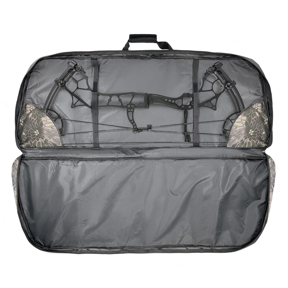 Silfrae compound bow case arrow pocket helps organize extra gear for quick access