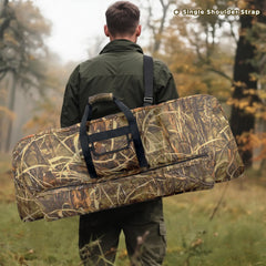 Silfrae bow case adjustable shoulder strap close-up for easy carrying