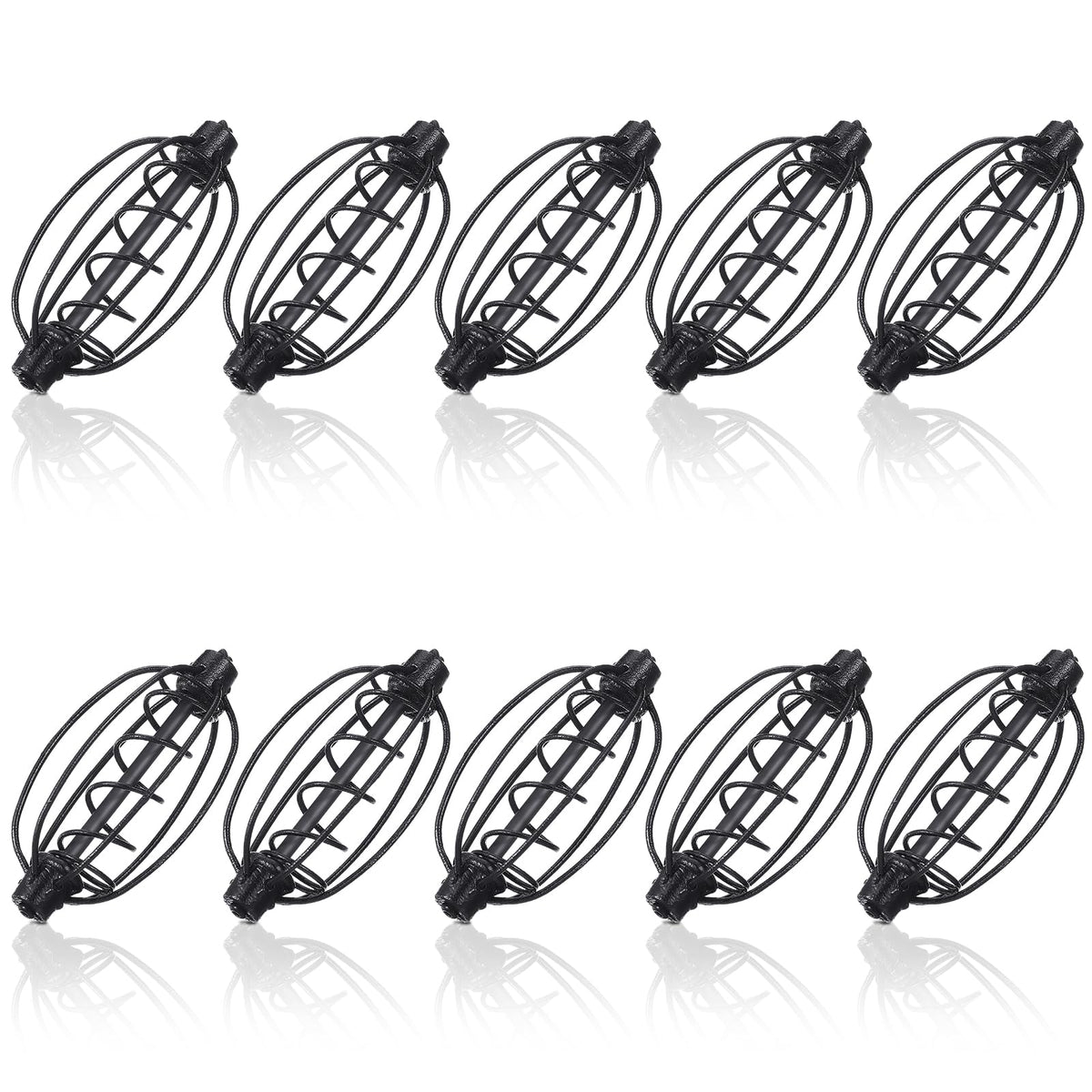 SiliFine Spring Fishing Feeder Cage - Pumpkin Shape, 25g, pack of 10