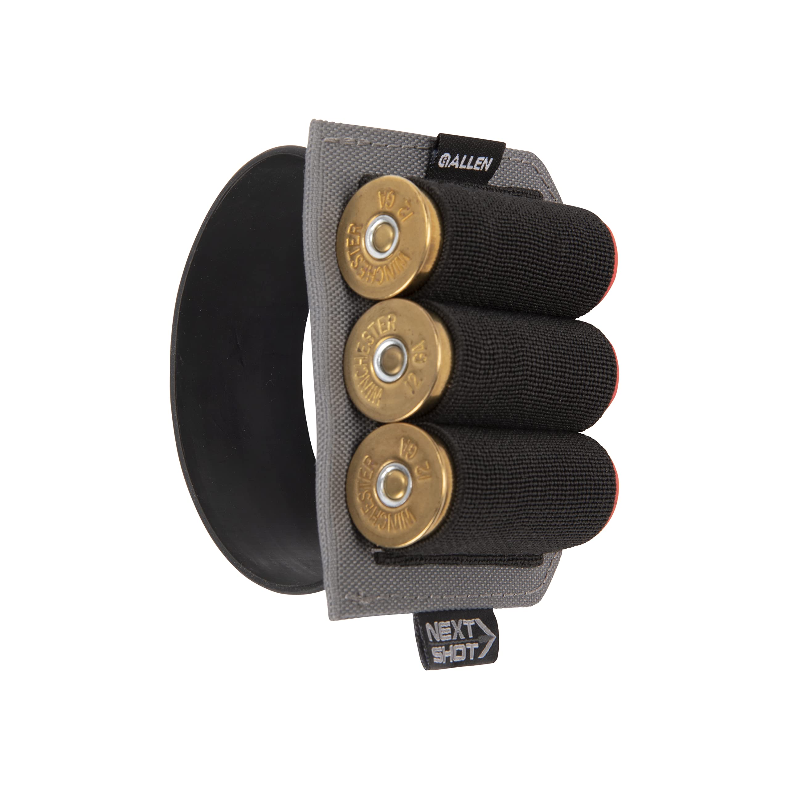 Soft silicone band protects buttstock finish