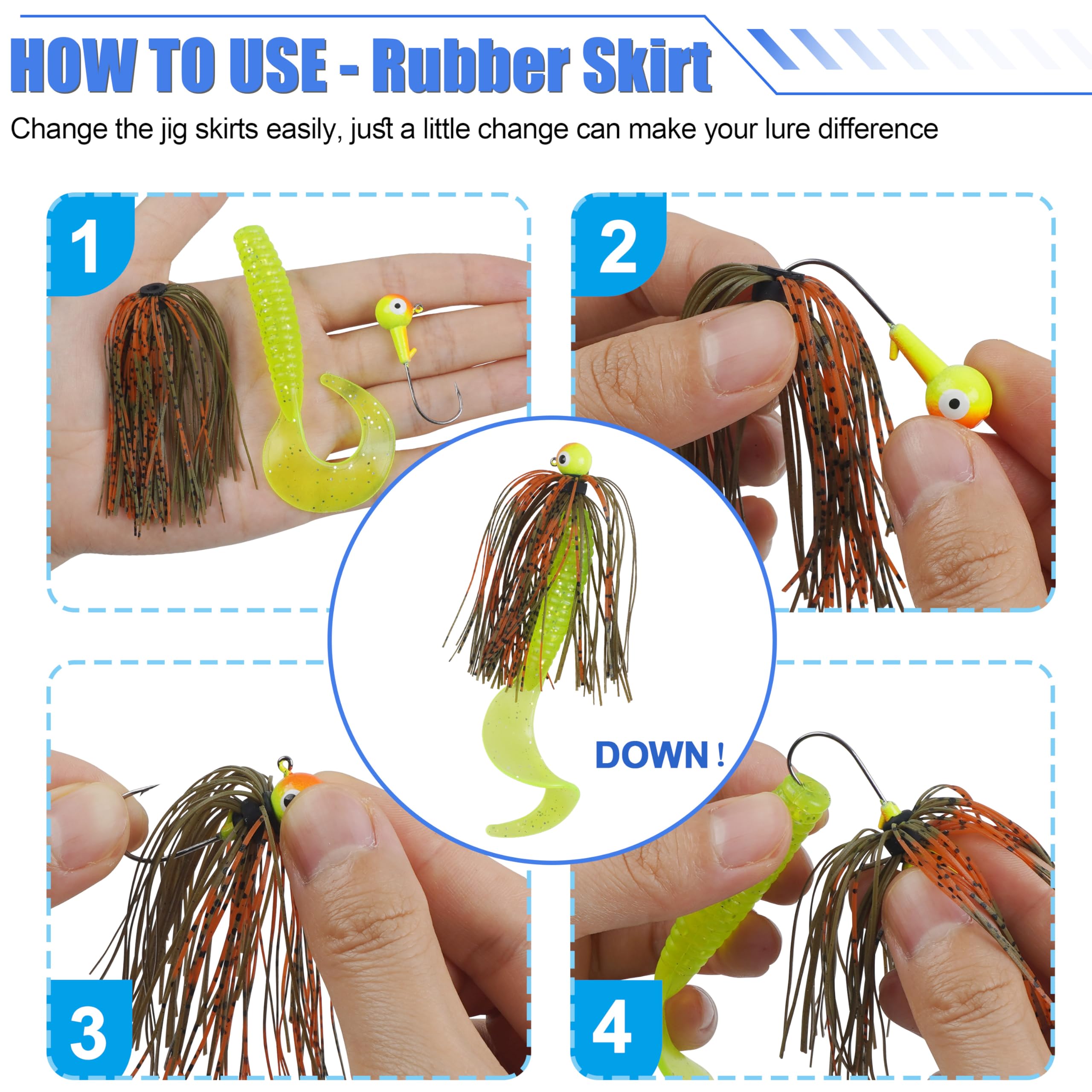 40 strands per bundle - high attraction silicone jig skirts