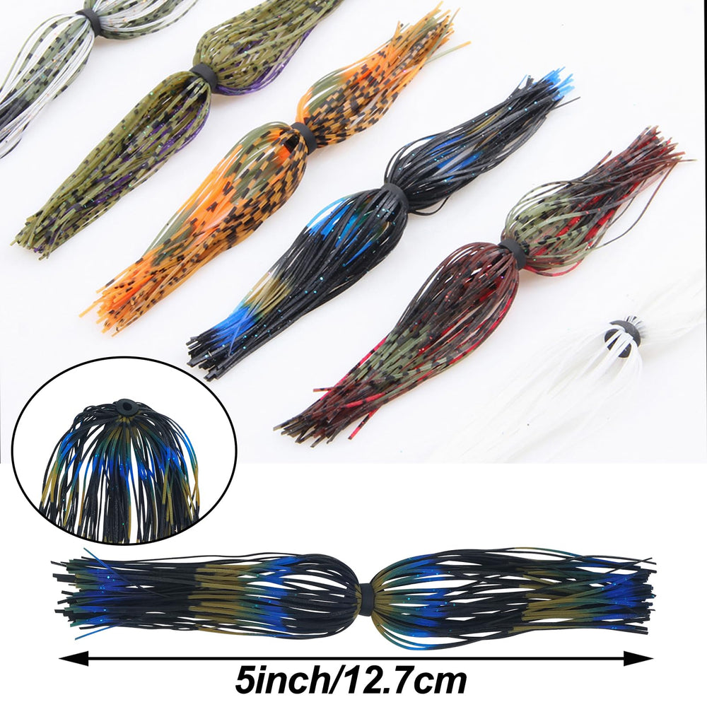 Assorted color jig skirts kit for fishing lures