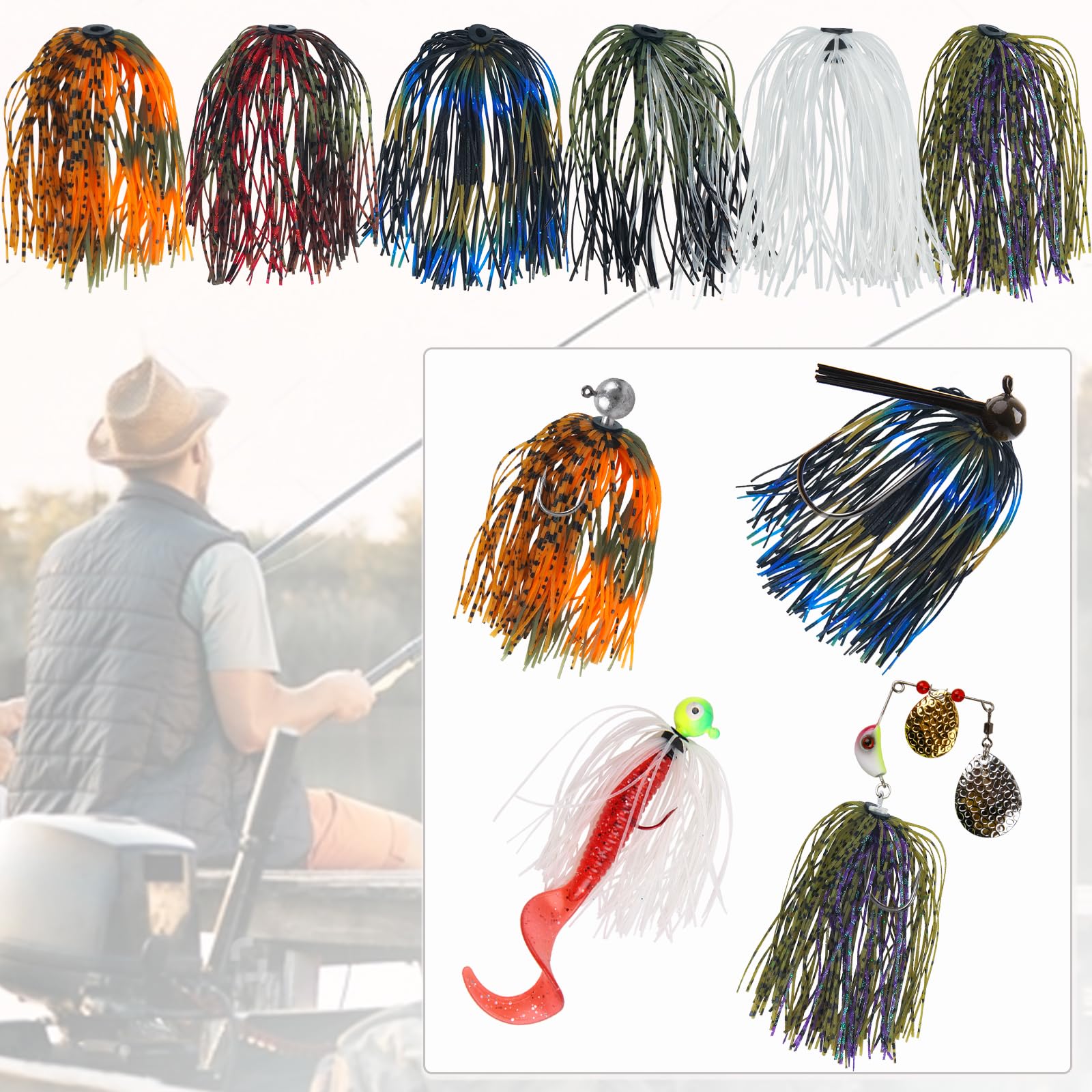 Jig skirts approximately 5 inches long per bundle