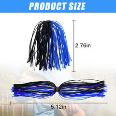 Silicone jig skirts in water showing umbrella action