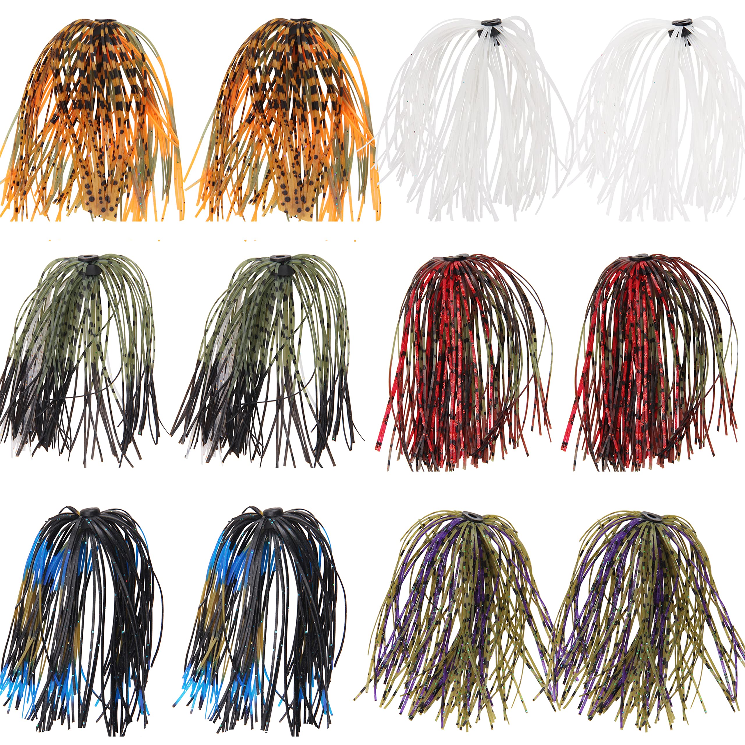 Silicone jig skirts kit 12/36 bundles close-up
