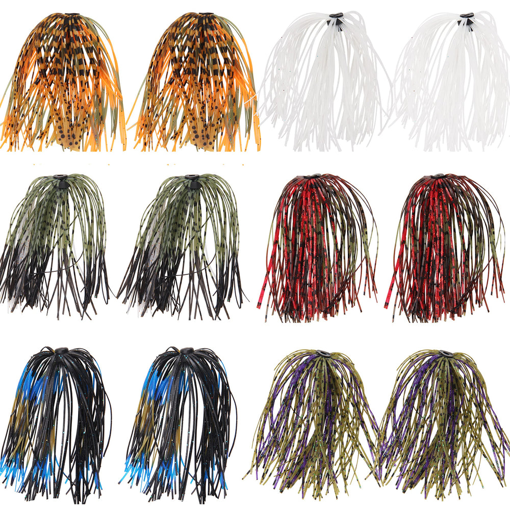 Silicone jig skirts kit 12/36 bundles close-up