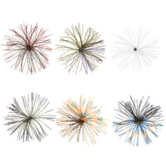 Pearl-flake silicone jig skirts detail