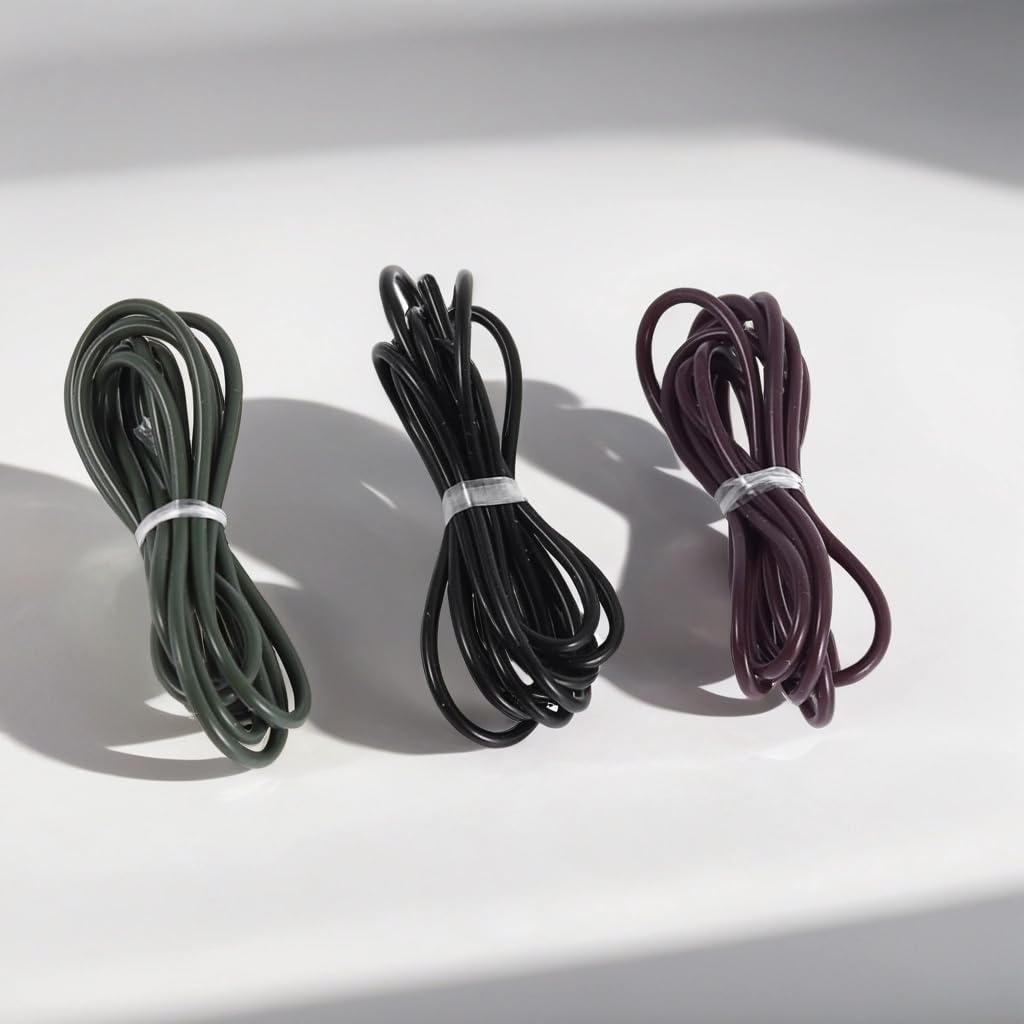 Black silicone tube for carp hair rigs 1m length