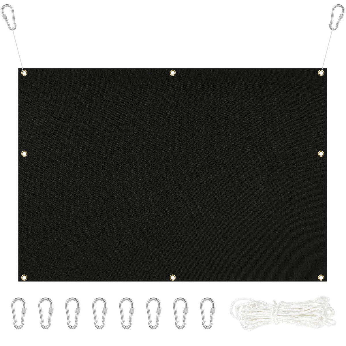 Silipull archery backstop front view shows 5x10 ft coverage for safe backyard practice