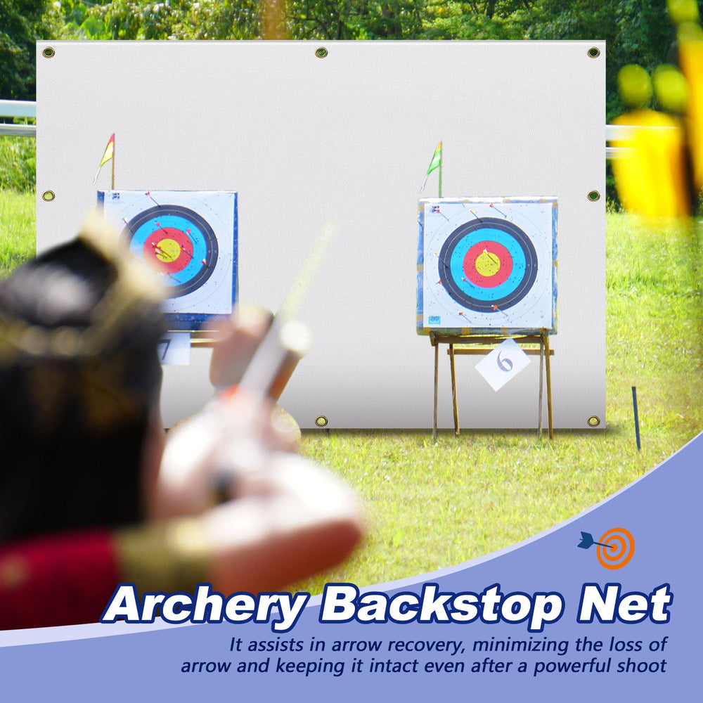 Silipull archery backstop suitable for indoor and outdoor spaces.