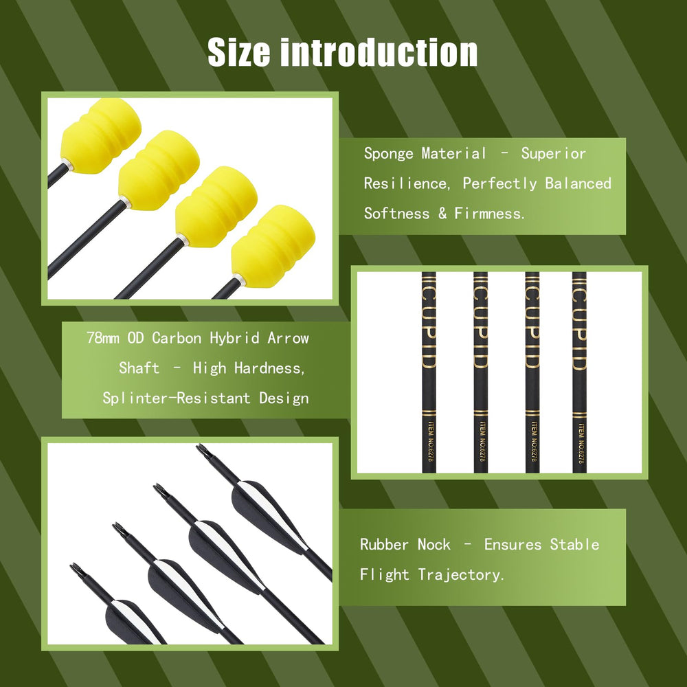 Silipull foam-tipped arrowhead assembly enables quick, tool-free setup.