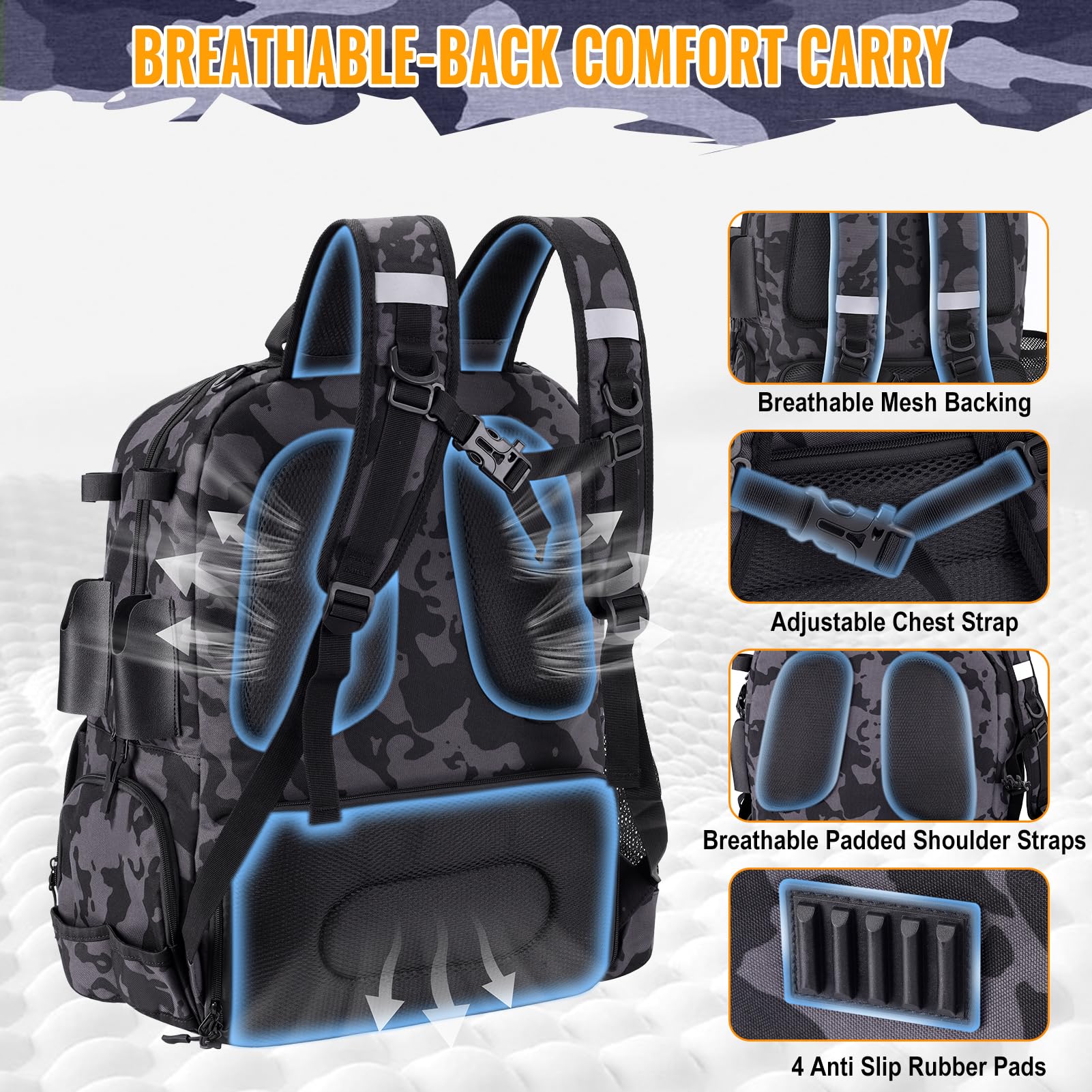 Detachable soft bait binder with six sleeves