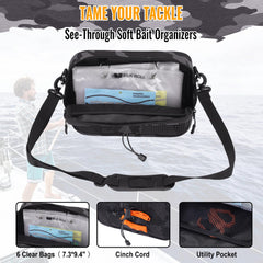 Built-in rod holder on SILK ROLL 50L backpack