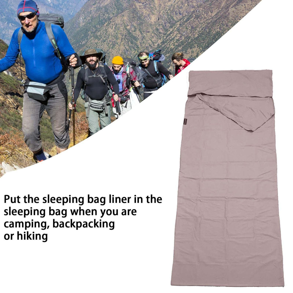 Silk Sleepings Bag Liner in hotel bed for clean, breathable rest