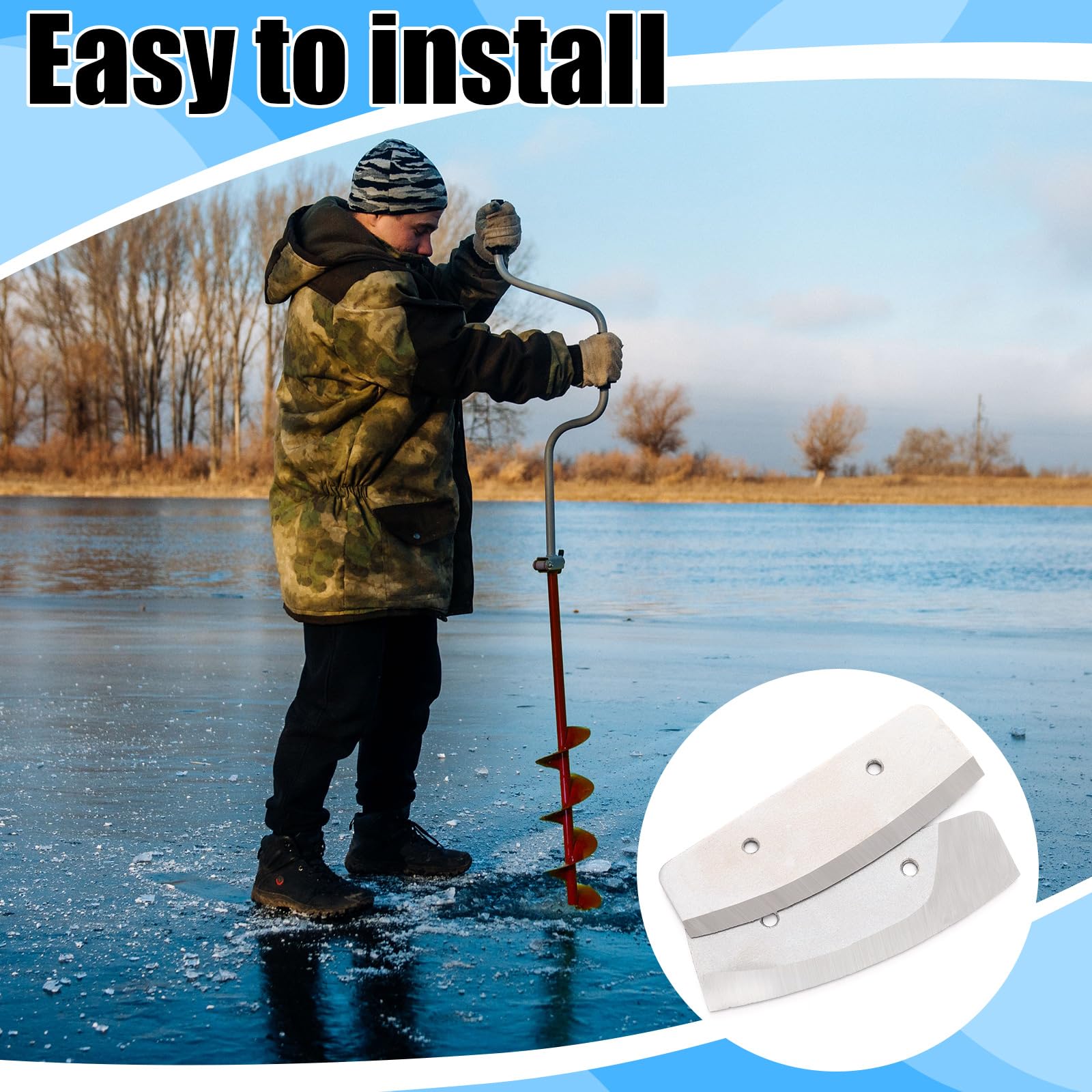 Silkfly durable rust-resistant blades withstand cold, wet ice fishing days.