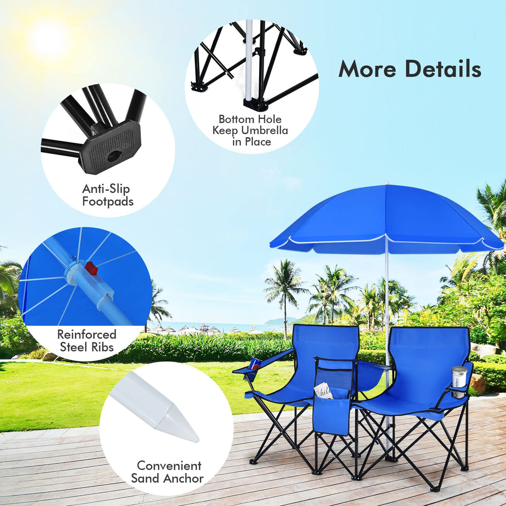 SILKYDRY beach and camping setup offers versatile two-person seating.