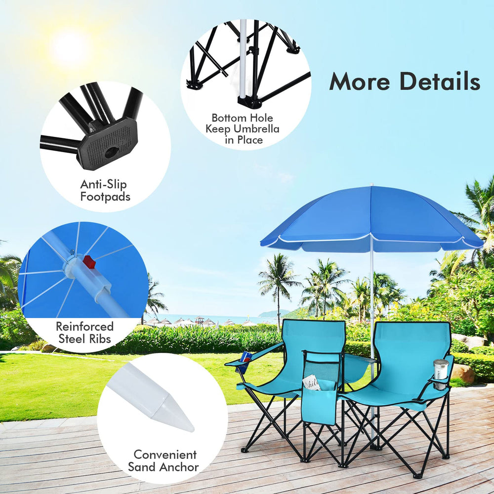SILKYDRY removable umbrella for sun or rain protection