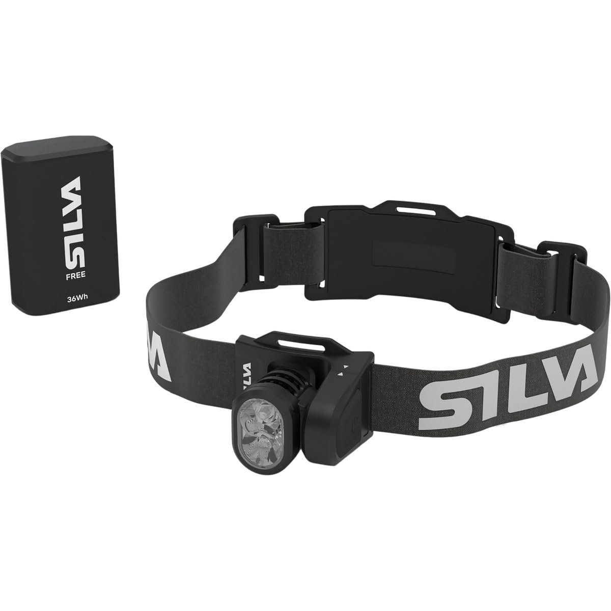 Silva Free 2000 Lumen headlamp with integrated cord and dual-beam light for night use