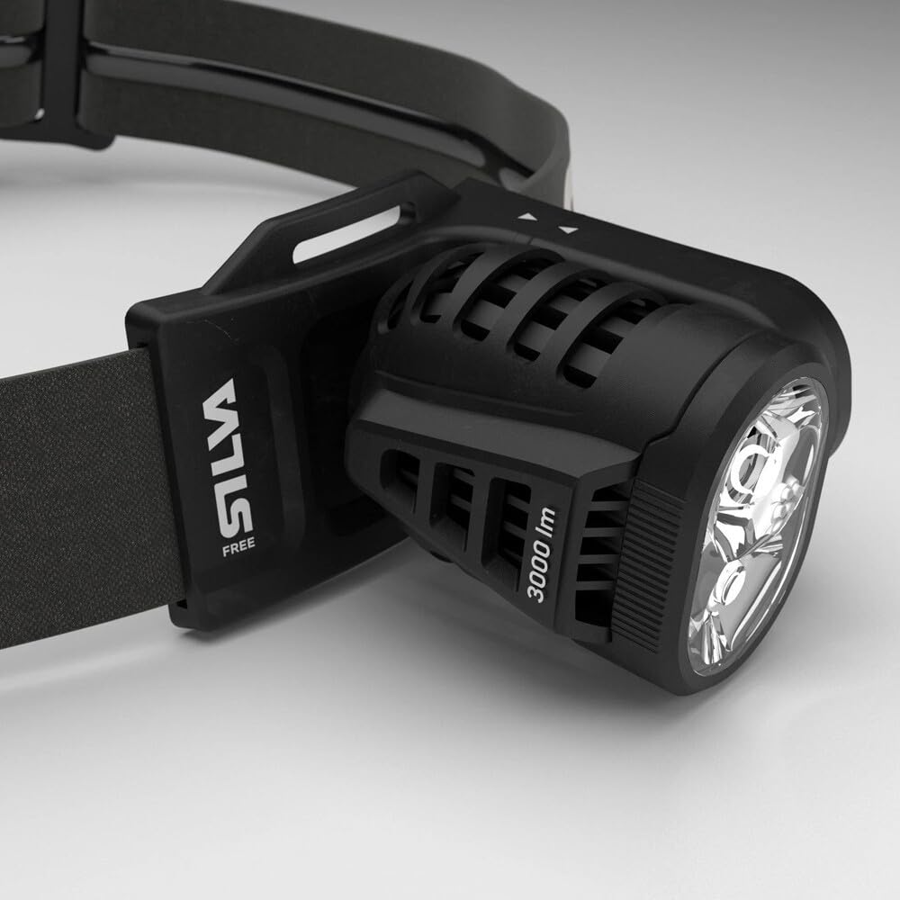 Headlamp mounted on trail setup provides reliable illumination for night hikes.