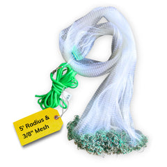 Silver Catch cast net 5ft radius ready for efficient saltwater bait catching