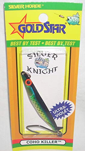 Silver Horde COHO Killer UV Silver Knight Herring Aide lure in multicolor, delivering lifelike action and visibility.