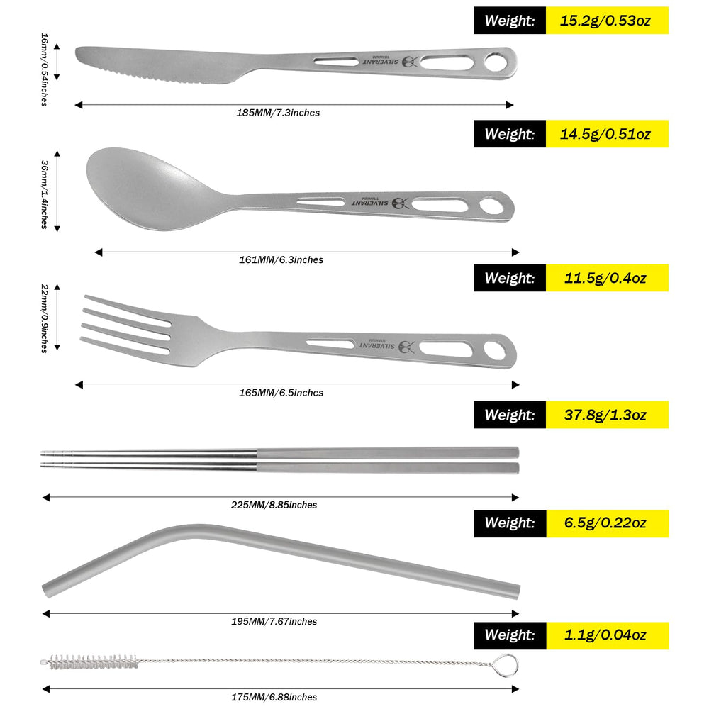 SILVERANT titanium chopsticks for convenient camp dining