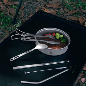 SILVERANT titanium straw for safe sipping on trails