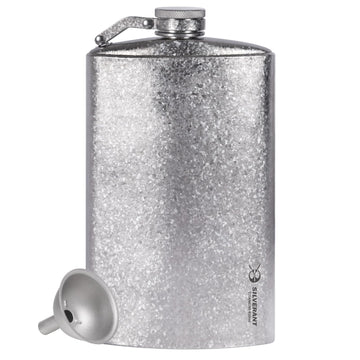 SILVERANT titanium flask-crystallized-finish shows rugged durability for backcountry use.