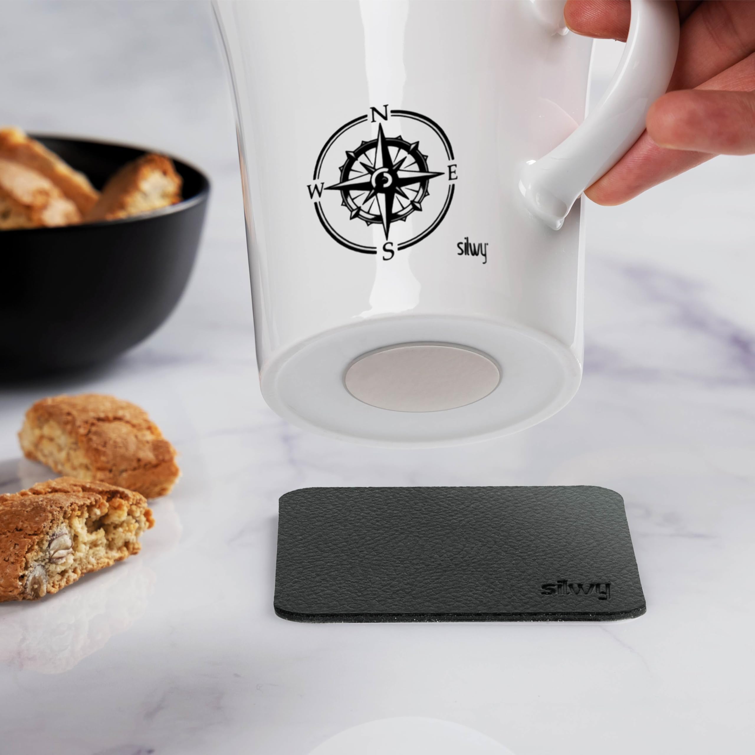 German-made quality with durable porcelain suitable for travel and galley use.