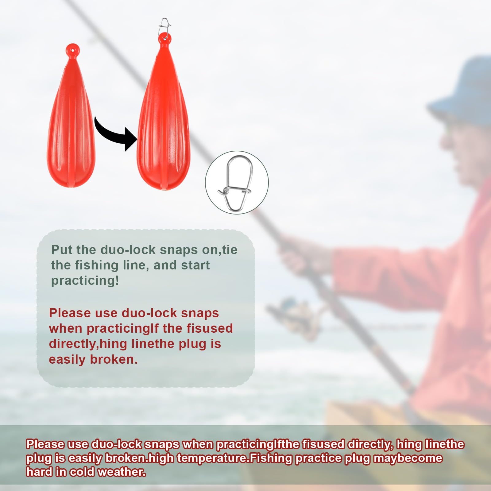 Simarro orange fishing practice plug 1/3 oz