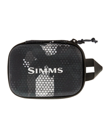 Simms Fish Whistle 2.0 in hex flo camo carbon with durable exterior for gear on water.