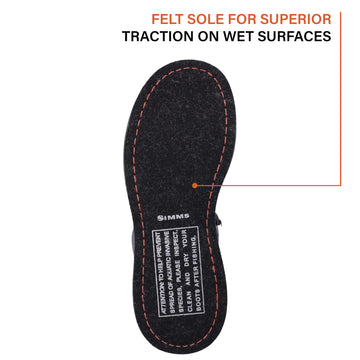 Simms Freestone care instructions image guiding post-use cleaning and drying.