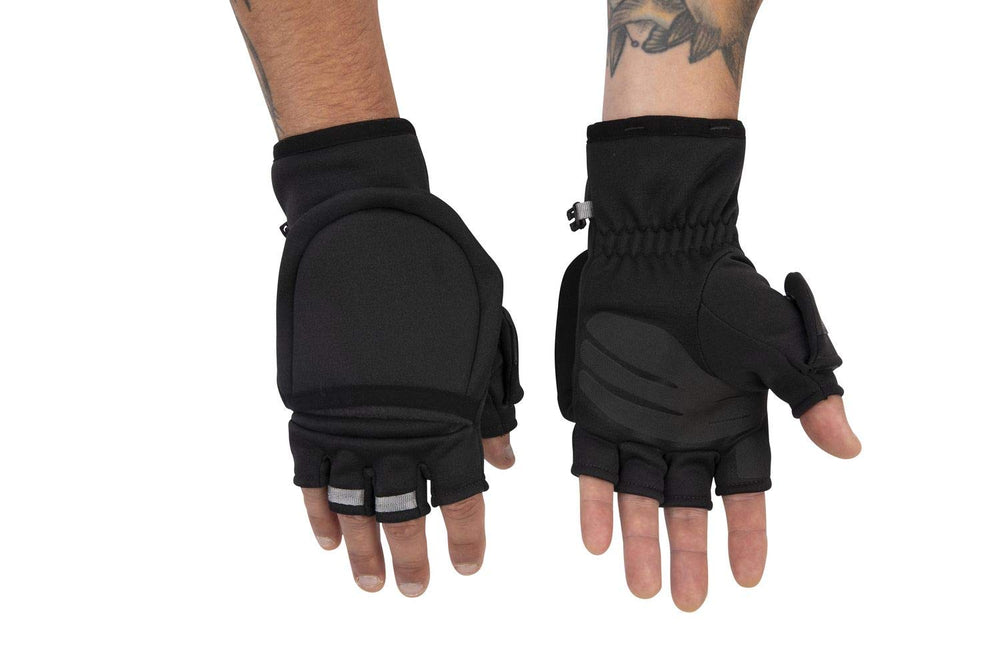 Simms Freestone Foldover Mitt with stowable overmitt for quick storage.