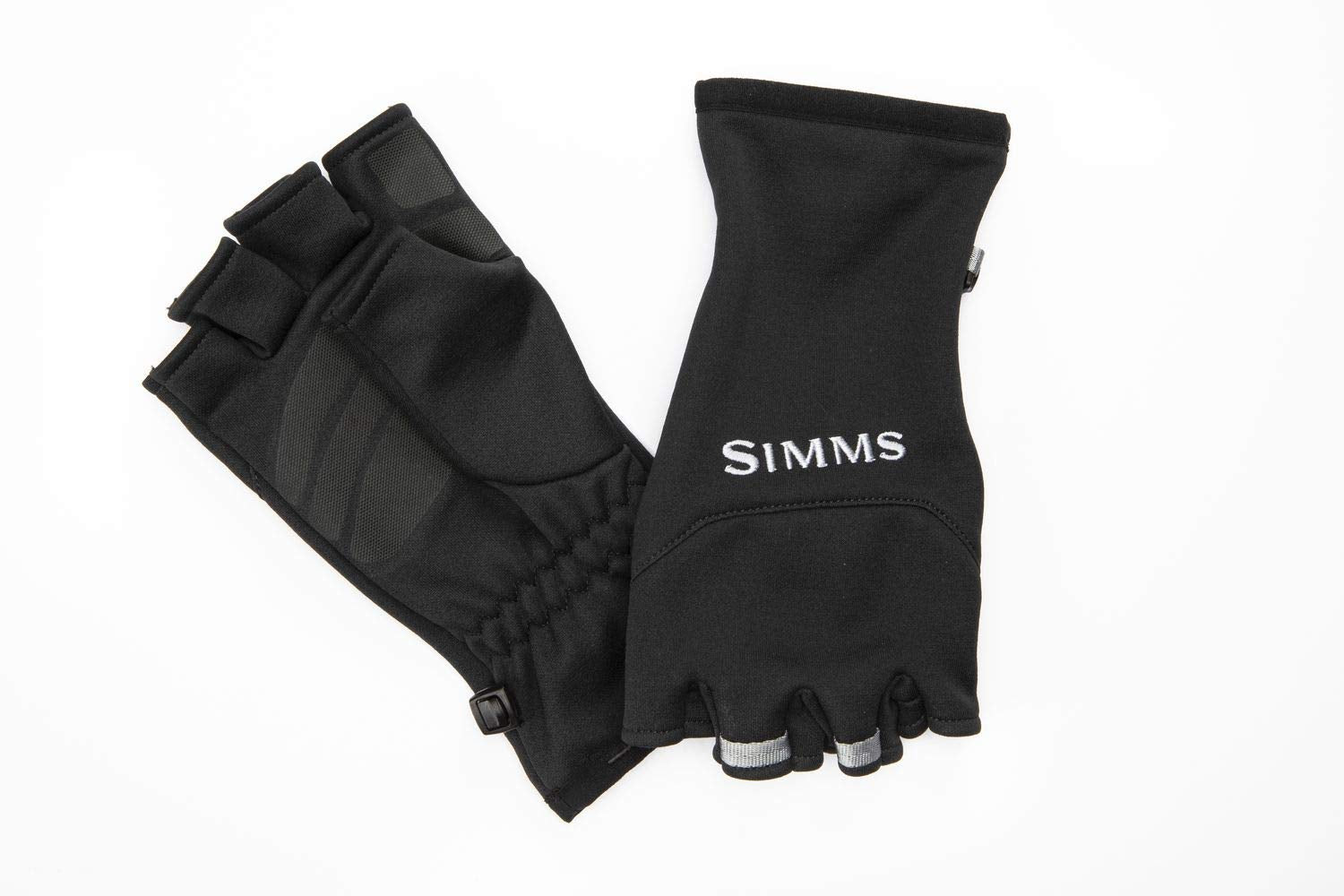 Simms Freestone half-finger mitt XL Black full shot showing overall form and build