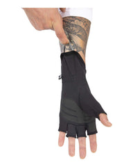 Simms Freestone half-finger mitt XL Black TPU palm detail for grip