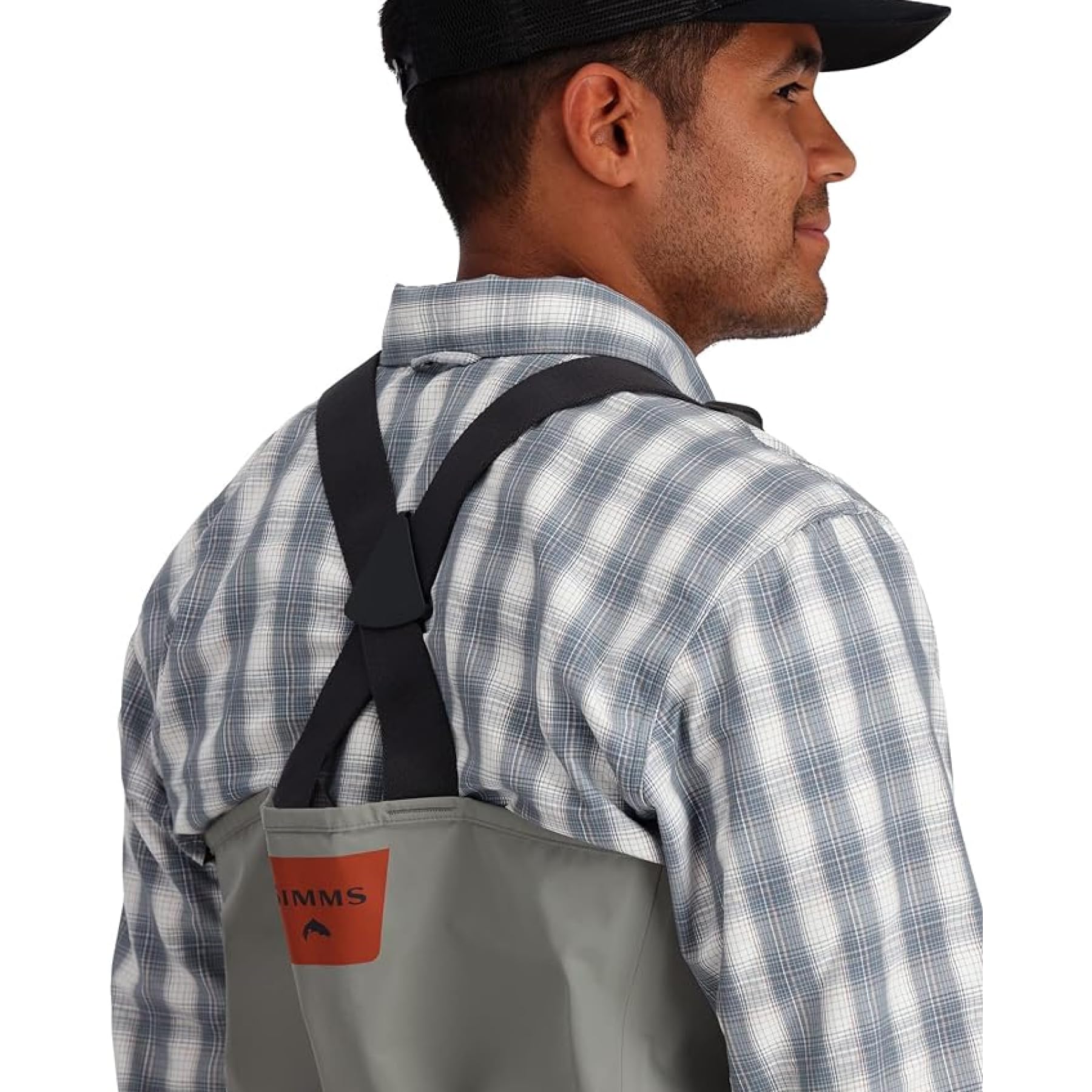 Stretch suspenders with opposing buckles for secure fit