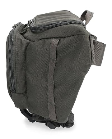Simms Tributary Hip Pack Basalt side view showing compact, accessible gear storage.