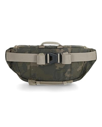 Simms Tributary Hip Pack Regiment olive drab with daisy chain and tool dock for gear setup